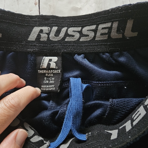 Russell Thermaforce Flex Men's Blue Drawstring Athletic Running Pants Size Small - Picture 3 of 3